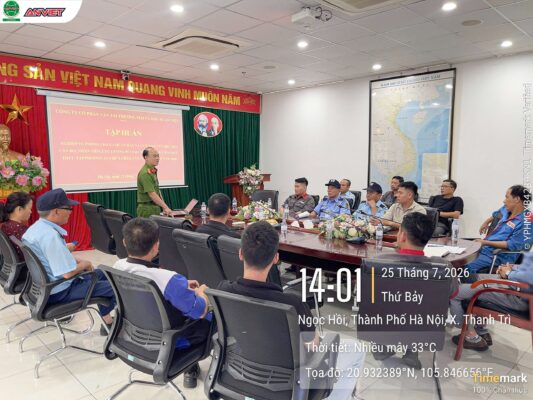 An Việt phối hợp Phòng Cảnh sát PCCC & CNCH tổ chức thực tập phương án chữa cháy