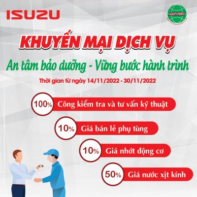 Isuzu An Việt tri ân khách hàng “An tâm bảo dưỡng - vững bước hành trình”